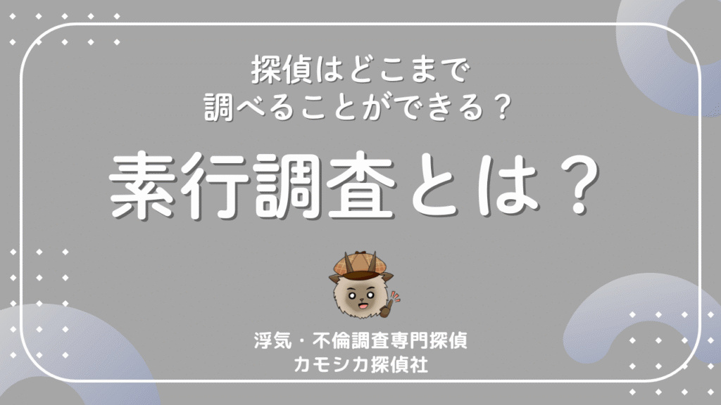 素行とは?素行調査の意味も解説!探偵が調べられる内容・注意点に関して