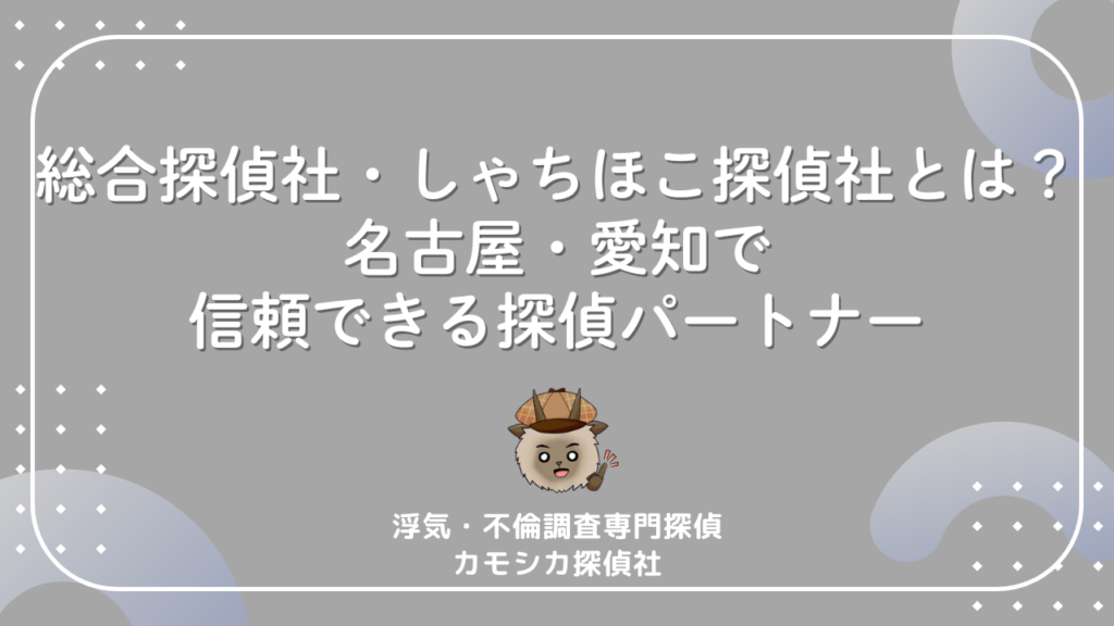しゃちほこ探偵社とは?